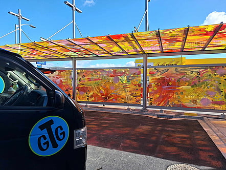 "Midnight Sun" Bus Shelter in Tauranga