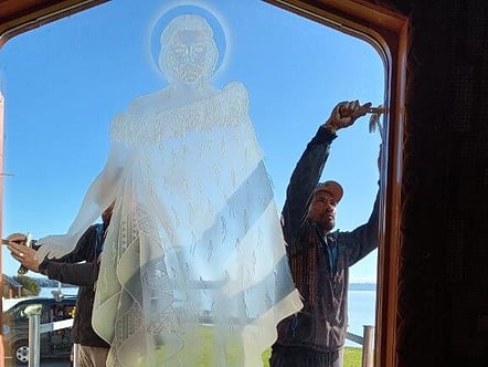 Restoration of Heritage Glass Panel at St Faiths Church at Ohinemutu, Rotorua