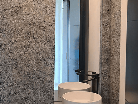 Custom alcove & below mirror
