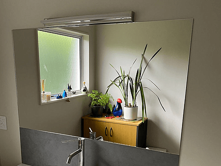 Mirror & laminam grigio blend combo
