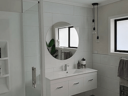 Round bathroom mirror