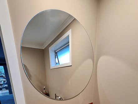 Polished circle mirror