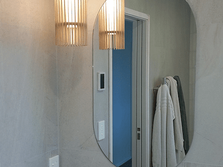 Pill shape mirror