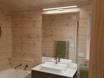 Mirror with polished edges - features in the current Lockwood showroom