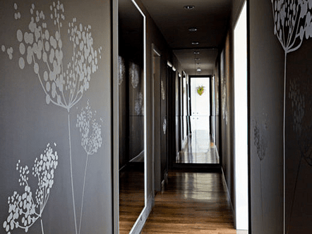 Hallway statement mirror