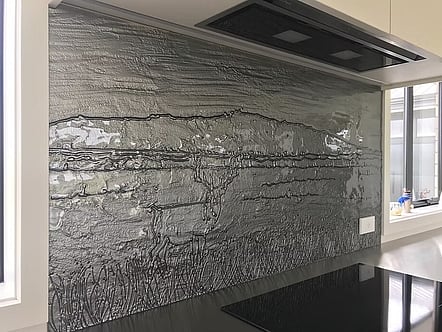 Silver landscape splashback