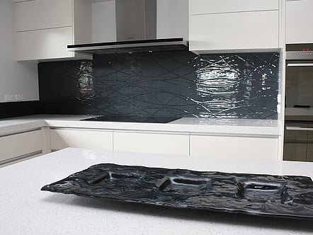 Black Swirls Pattern splashback