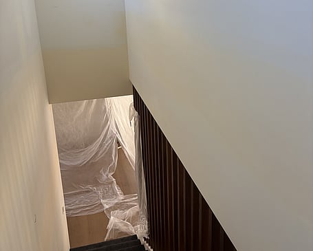 Finished hallway stairs