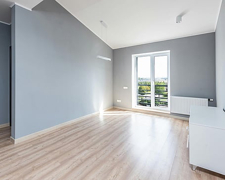 Empty room wood floor