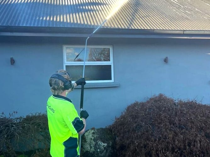 exterior cleaning of house by Dry Gutts Hamilton