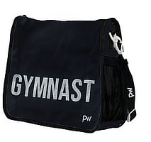 Gymnast Bag in Black with logo Embroidered in Silver