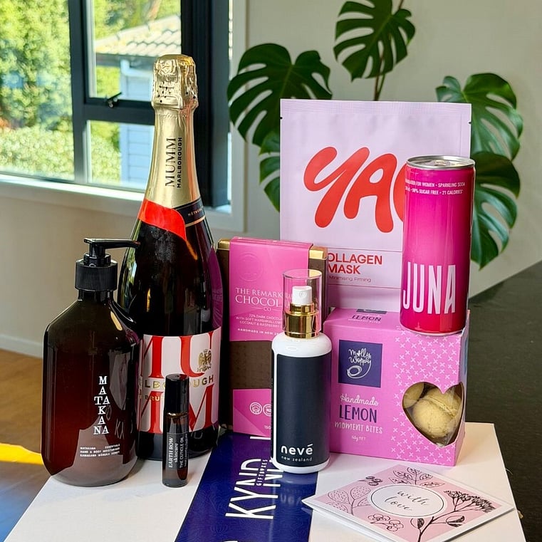 KYND Pink Celebration gift box NZ — premium NZ-made pink celebration gift box for her