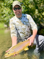 Happy angler north island fly fishing guide rob vaz fly fishing rainbow trout