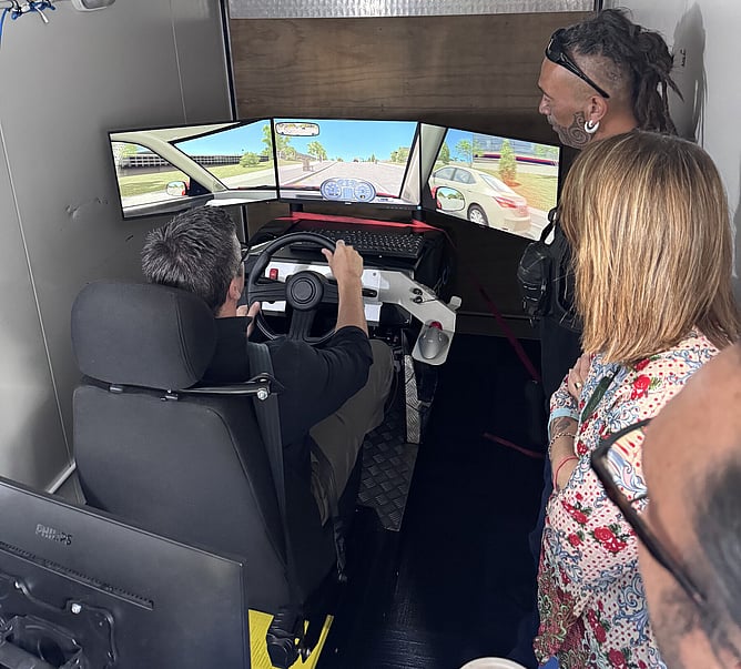 Driver simulator in action