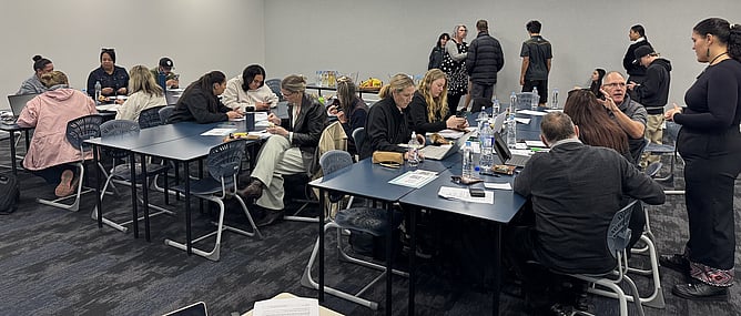 Local organisations and students making the most of Social Media training with Te Kahukura Boynton.