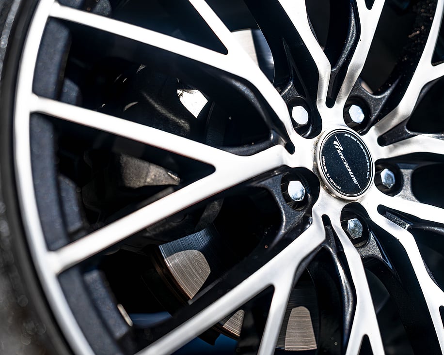 Close up of Mazda CX8 alloy wheel