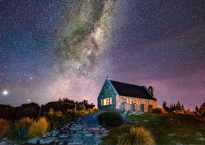 Lake Tekapo at night