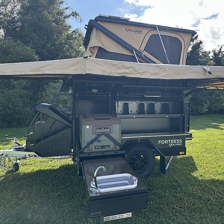 Slide out fully equipped kitchen