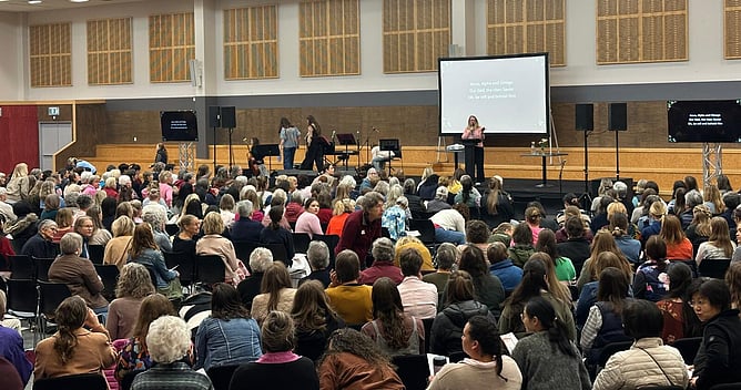 Hundred of women gathered in a convention centre for a conference to equip Christians to understand the Bible for themselves.