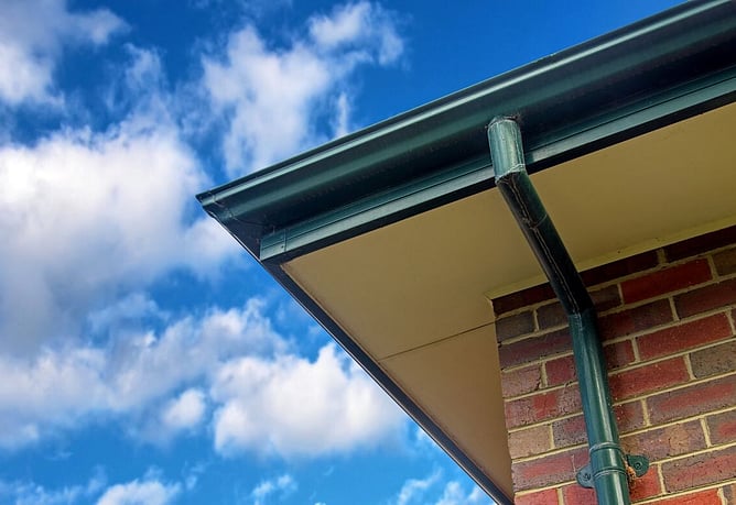guttering and downpipe