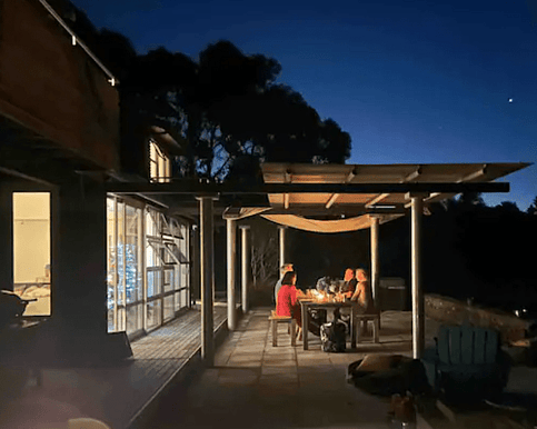Dine under the stars at private fully catered women's weekend retreat Wellington nz