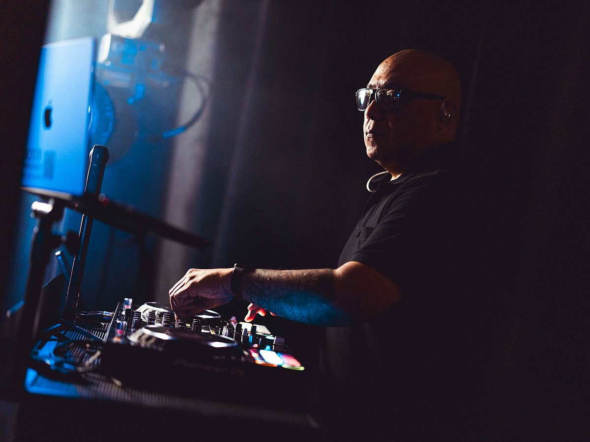 Vito performing as a wedding DJ in Christchurch