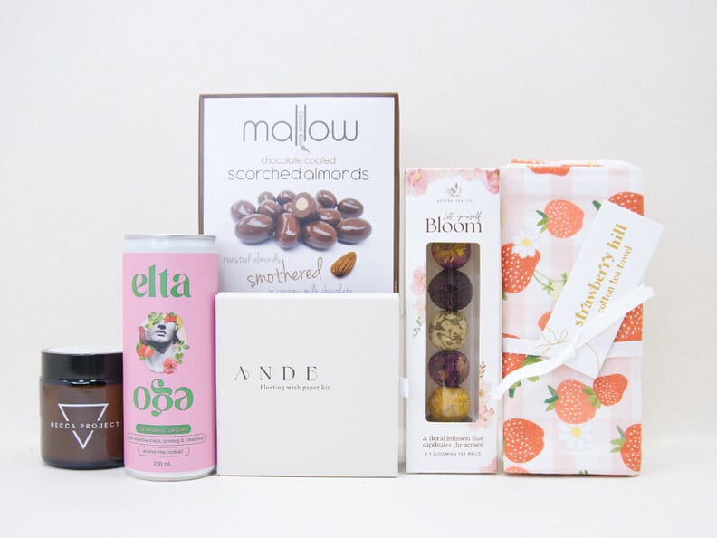 Mindful Moments gift box NZ &mdash; premium NZ-made gifts including Oan Dae wish kit, Becca Project candle and Strawberry Hill tea towel