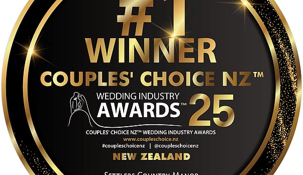 We're Honoured to Be Named Best Garden Wedding Venue at the Couples' Choice Awards NZ&trade;