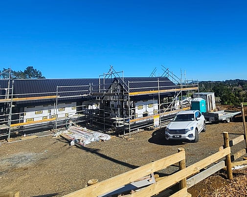 Coloursteel Roof in Flaxpod on Pukekohe home build