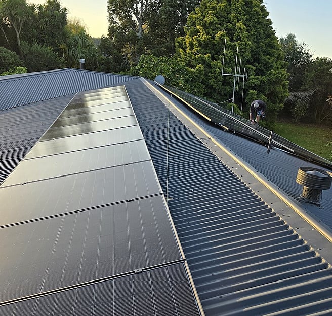 Commercial solar panel installation Hamilton warehouse