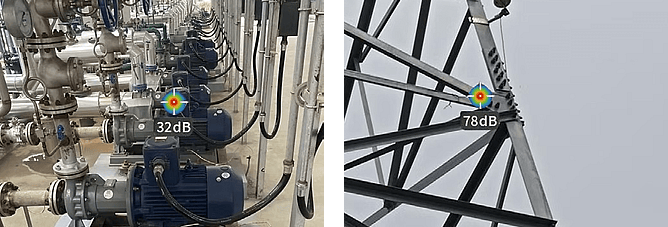 FOTRIC TD2e detecting loose joint vibration during operation