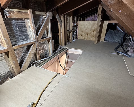 MDF attic flooring installed in Christchurch roof space