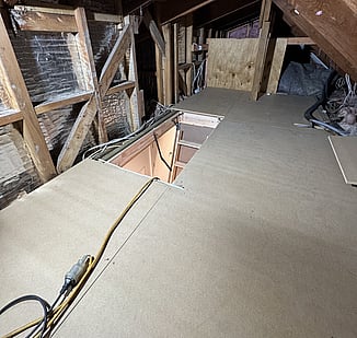 MDF attic flooring installed in Christchurch roof space