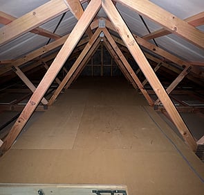 Attic storage flooring installed in Canterbury home