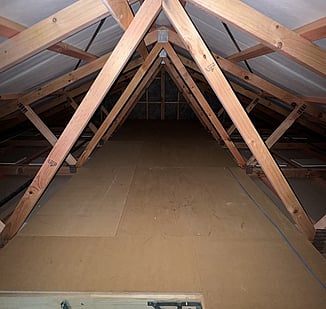 Attic storage flooring installed in Canterbury home
