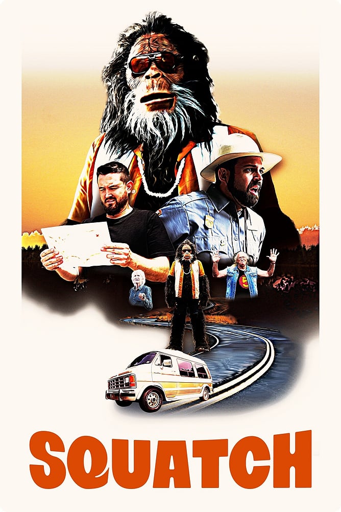 Poster for 'SQUATCH', a 2026 Bigfoot comedy directed by Aaron Mull about two park rangers relocating a newly discovered sasquatch.