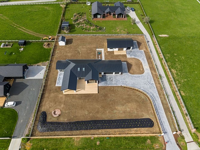 house and land aerial view