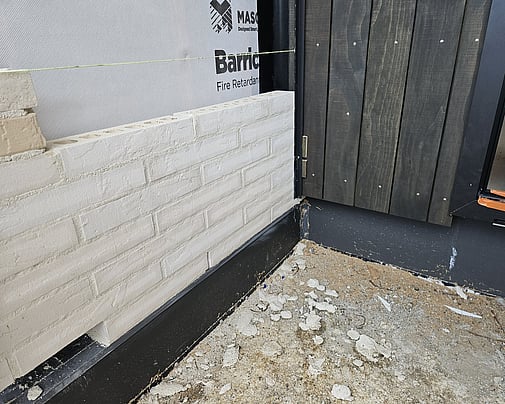Brick cladding with Accoya timber accents