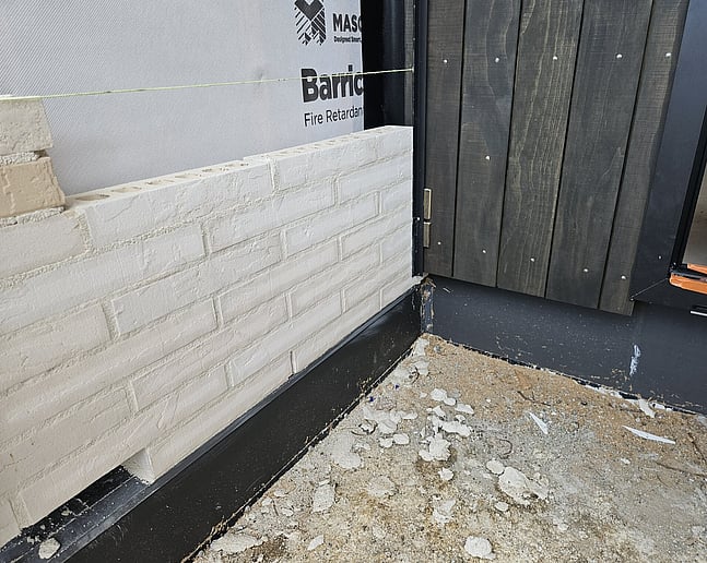 Brick cladding with Accoya timber accents