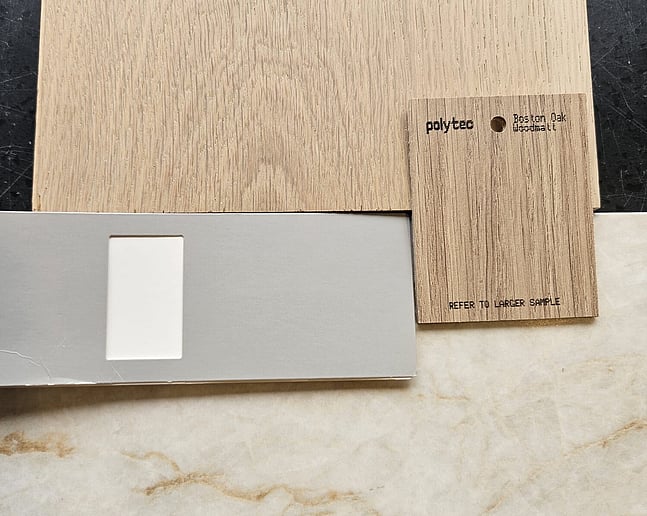 Interior material palette