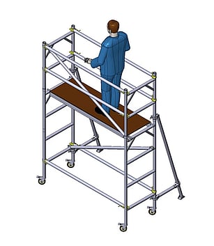 Hire construction scaffolding in Mangawhai from Tony's Hire. Single Width H-Frame Scaffolding, 3.5m height | Tony's Hire Mangawhai, construction and DIY hire