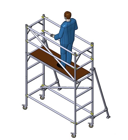 Hire construction scaffolding in Mangawhai from Tony's Hire. Single Width H-Frame Scaffolding, 2.0m height | Tony's Hire Mangawhai, construction and DIY hire