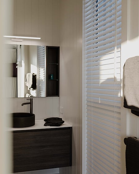 Ensuite with panelled walls