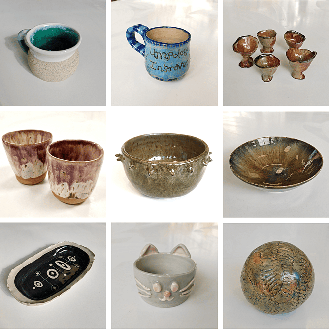 Spotted on the shelves... - Top L-R: Unknown, Kelly Keelan, Unknown. Middle L-R: RC, Unknown, Pretty Little Bowls.Bottom: Unknown, Unknown, Unknown.