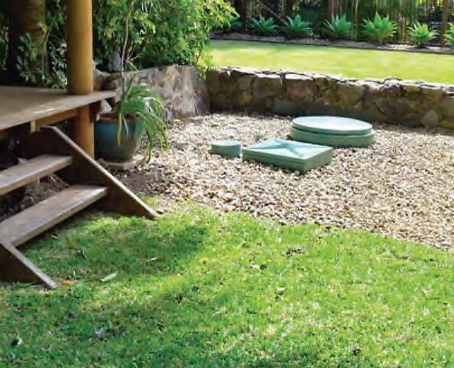 septic tank installed by house