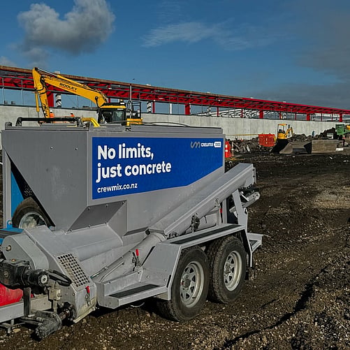 Crewmix CM1000 at commercial construction site