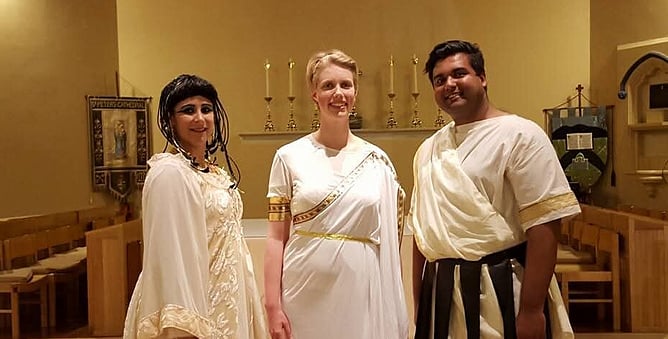 Amy Thomas (left) Cecily Shaw (middle) and Koli Jayatunge (right).