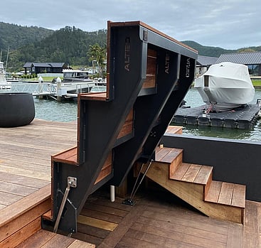 Liftable stair system in Pauanui for hidden storage