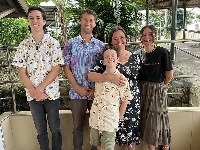 We have learnt the way to natural smiles, is get one of Caleb's friends to take the recent family photo.