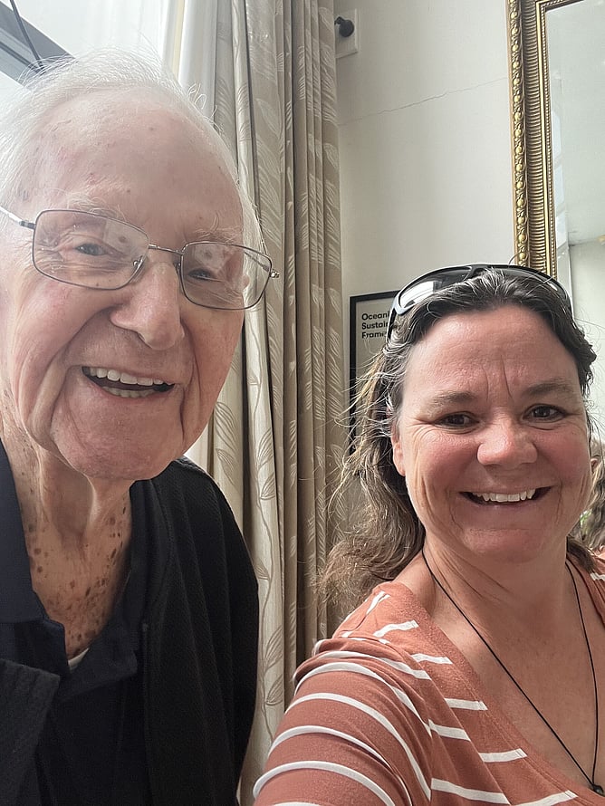 We miss a lot of moments with family living in Fiji, but it is always special to visit my Grandad.